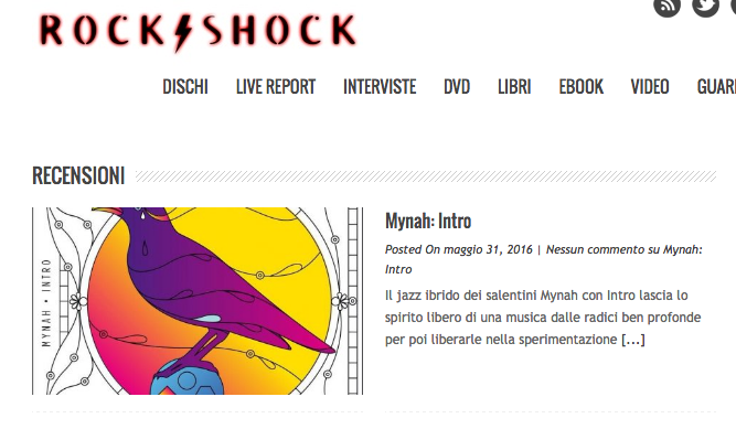 Rockshock.it recensisce INTRO ( Max Sannella )