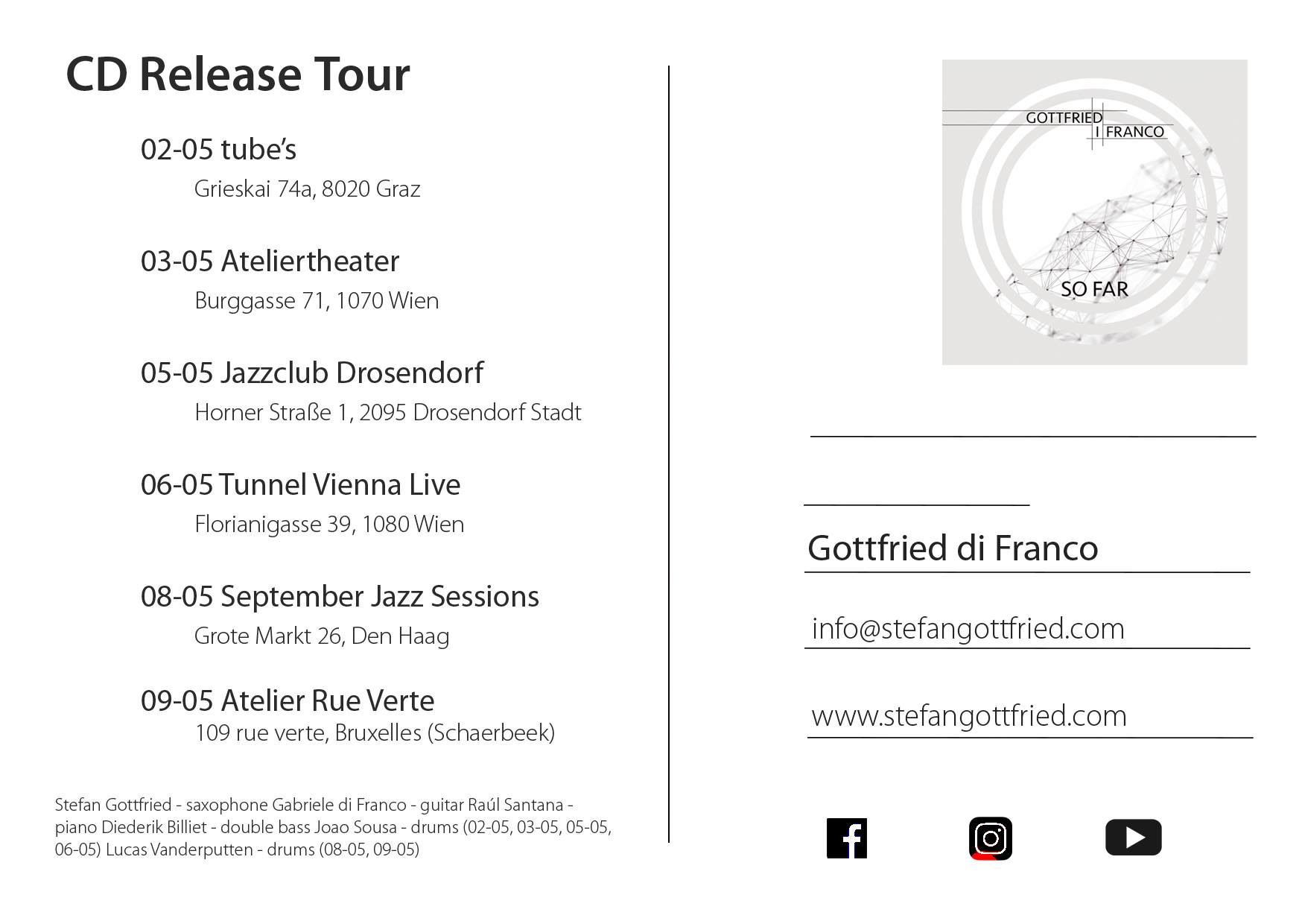 SO FAR release Austrian tour – Gottfried di Franco